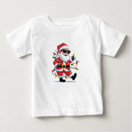 Cooler Weihnachtsmann mit Weihnachtslichtern – Mod Baby T-shirt