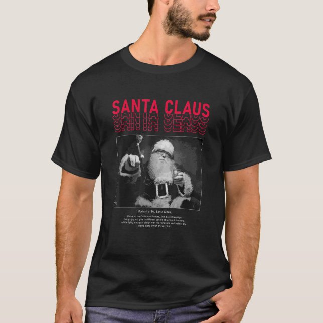 Cooler Weihnachtsmann Moderne Weihnachten Design Ä T-Shirt (Vorderseite)