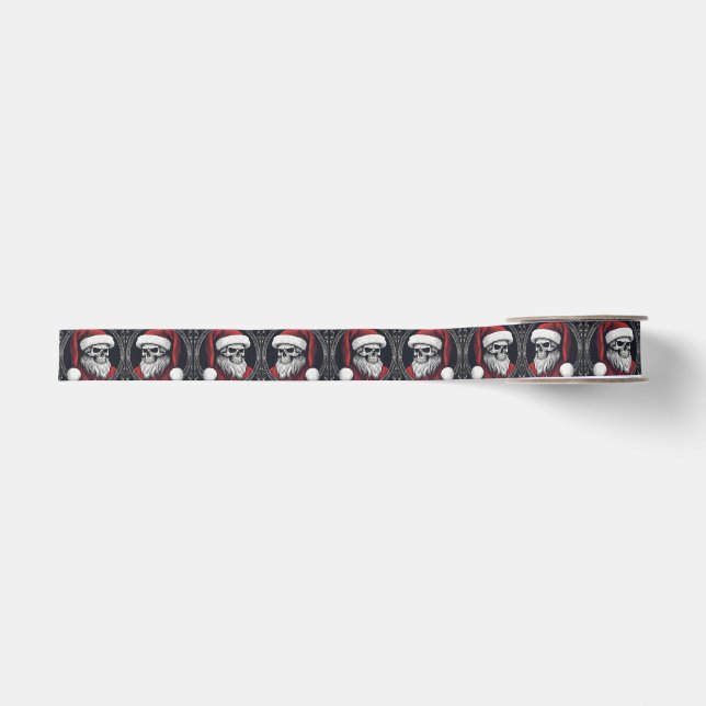 Cooler Weihnachtsmann Ripsband (Vorderseite)