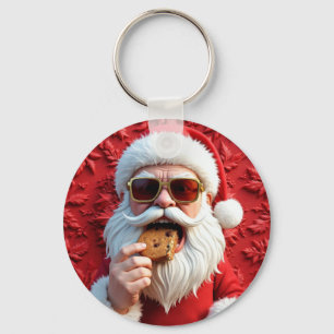 Cooler Weihnachtsmann Schlüsselanhänger