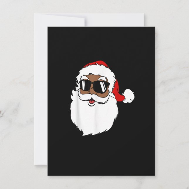 Cooler Weihnachtsmann Sonnenbrille Frohe Weihnacht Einladung (Vorderseite)