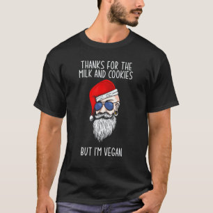 Cooler Weihnachtsmann Veganer Milch Keks Bärtiger  T-Shirt