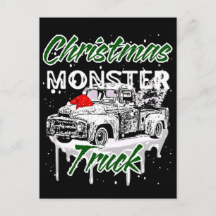Cooler Weihnachtsmonster Postkarte