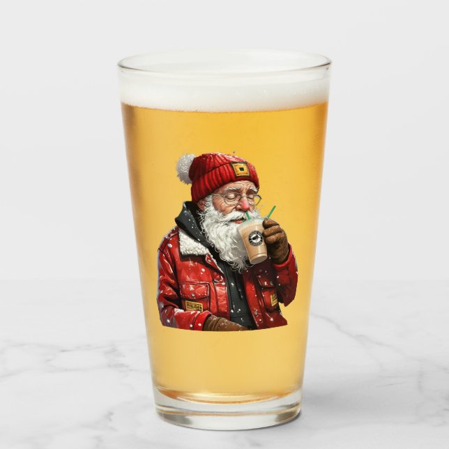 Cooler Weihnachtstrinker Weihnachten Glas (Vorne (Gefüllt))
