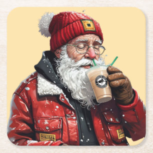 Cooler Weihnachtstrinker Weihnachten Rechteckiger Pappuntersetzer
