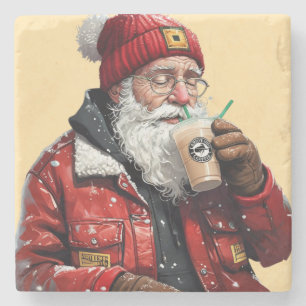 Cooler Weihnachtstrinker Weihnachten Steinuntersetzer