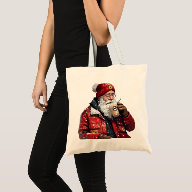 Cooler Weihnachtstrinker Weihnachten Tragetasche (Vorderseite (Produkt))