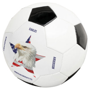 Cooler Weißkopfseeadler, Die amerikanische Flagge, Fußball