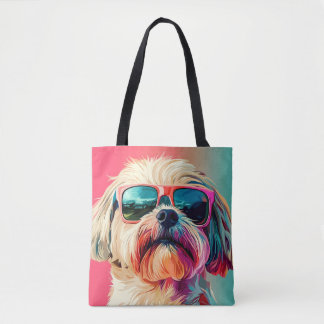 Cooler West Highland White Terrier Hund mit Sonnen