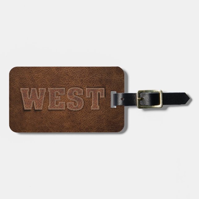 Cooler Western Gepäckanhänger (Vorderseite horizontal)