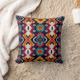 Cooler Western Imitate Strick Aztec Kissen
