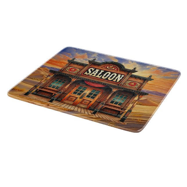 Cooler Western Saloon Mancave Bar Schneidebrett (Ecke)