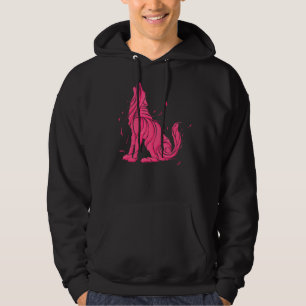Cooler Wild-Pink-Wolf Howling Wildtiere Wolve Hoodie