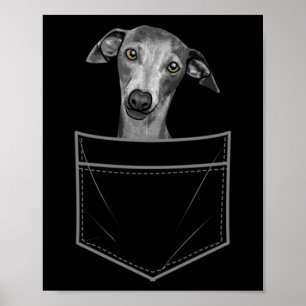 Cooler Windhund für Männer Frauen Tasche italienis Poster