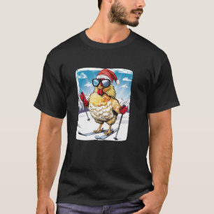 Cooler Wintersport für Hang und Huhn mit Skier B T-Shirt