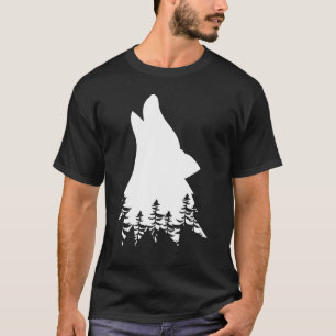 Cooler Wolf Silhouette Forest Wildlife Wild Howlin T-Shirt