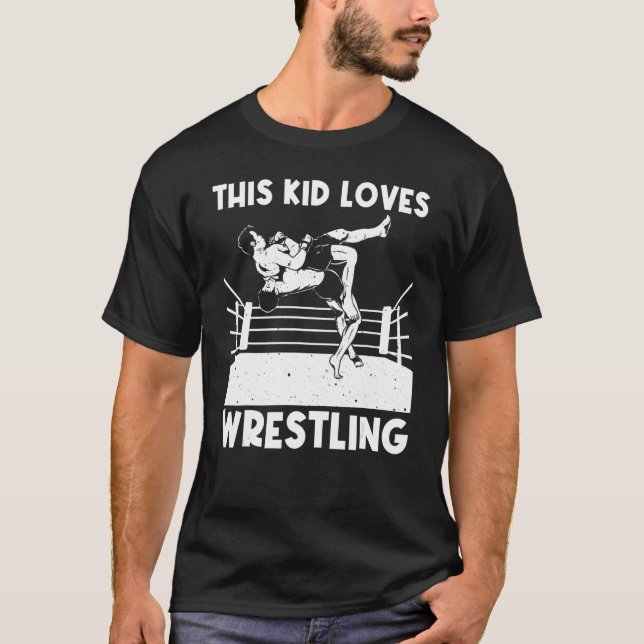 Cooler Wrestling für Kinder Jungen Wrestler Wrestl T-Shirt (Vorderseite)