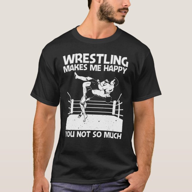 Cooler Wrestling für Männer Wrestler Wrestling T-Shirt (Vorderseite)