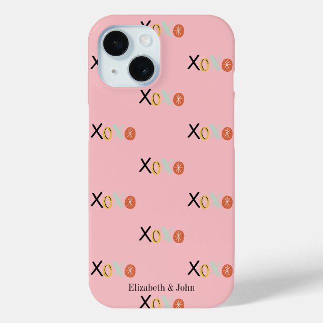 Cooler "XOXO" Herzenslust Valentinstag Case-Mate iPhone Hülle (Rückseite)