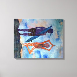 Cooler Yoga Surf Sunset Single drucken Leinwanddruck