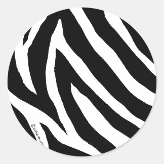 Cooler Zebra-Streifen Runder Aufkleber