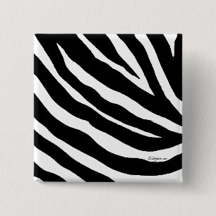 Cooler Zebra Stripes quadratisches Button