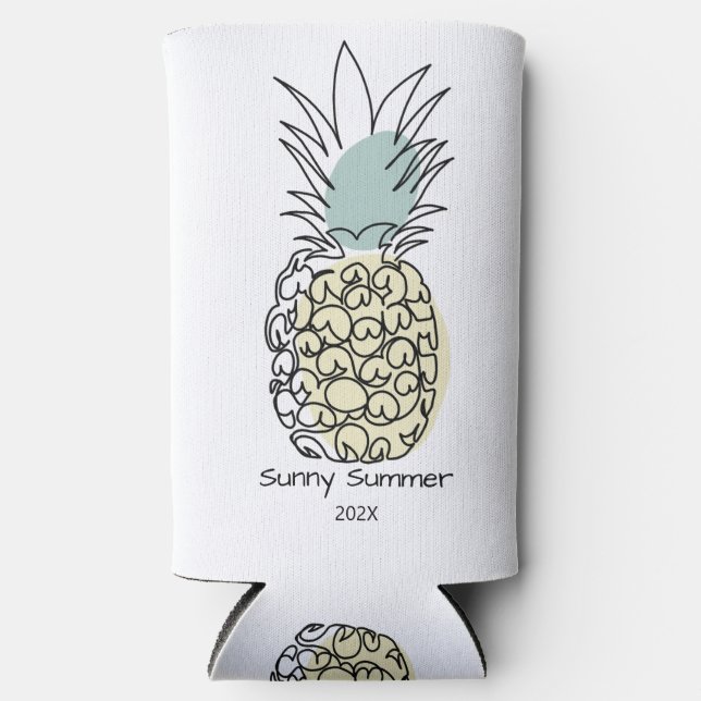 Coolere Ananas Selters Dosenkühler (Vorderseite)