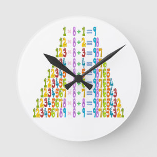 Coolere Funny Math Equations Runde Wanduhr