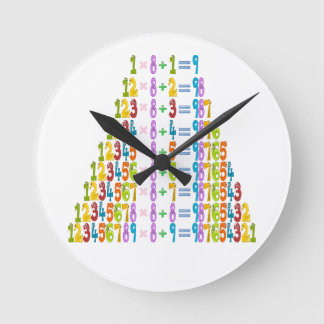 Coolere Funny Math Equations Runde Wanduhr