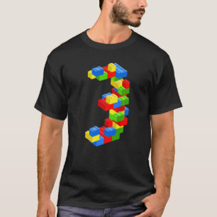 Cooles 3. Geburtstag Gebäude Blockiert 3 Jahre alt T-Shirt