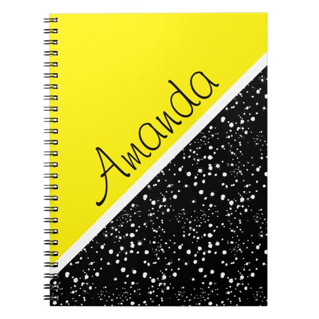 Cooles 3-Töne-Design personalisiertes Notebook Notizblock (Vorderseite)