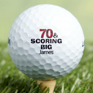 Cooles 70. Geburtstagsgolfer-Geschenk 70 Jahre rot Golfball