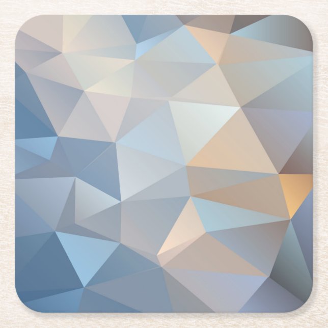 Cooles abstraktes Dreieck-Muster Rechteckiger Pappuntersetzer (Vorderseite)