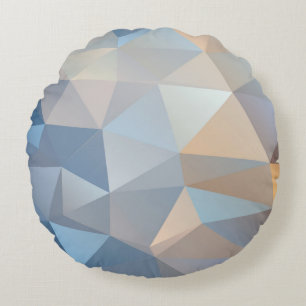 Cooles abstraktes Dreieck-Muster Rundes Kissen