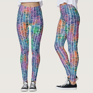 Cooles Abstraktes Künstlerisches Regenbogenfarbmus Leggings