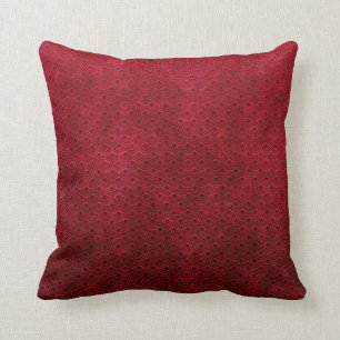 Cooles abstraktes orientalisches rotes kissen