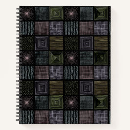 Cooles Abstraktes Schwarz Notizbuch