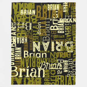 Cooles Abstraktes Typografie-Muster Fleecedecke