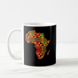 Cooles Afrika Karte Kente Tuch Geschenk für Männer Kaffeetasse