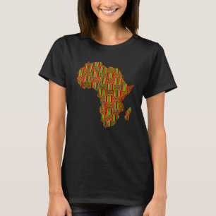 Cooles Afrika Karte Kente Tuch Geschenk für Männer T-Shirt