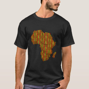 Cooles Afrika Karte Kente Tuch Geschenk für Männer T-Shirt