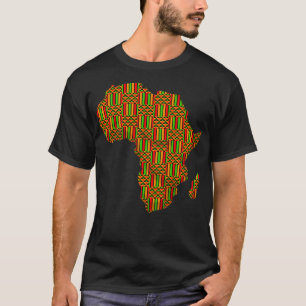 Cooles Afrika Karte Kente Tuch Geschenk für Männer T-Shirt