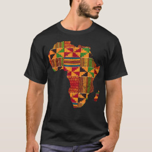 Cooles Afrika Karte Kente Tuch Geschenk für Männer T-Shirt