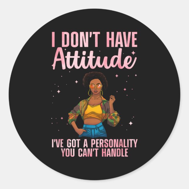 Cooles afrikanisches Design für weibliche Mädchen  Runder Aufkleber (Vorderseite)