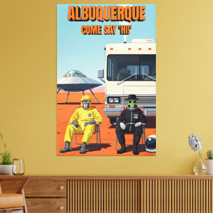 Cooles Albuquerque UFO Leinwanddruck