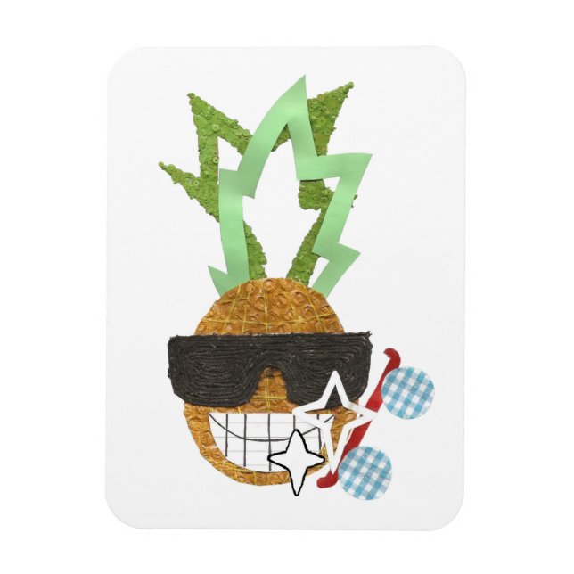 Cooles Ananas-Foto-Magnet Magnet (Vertikal)