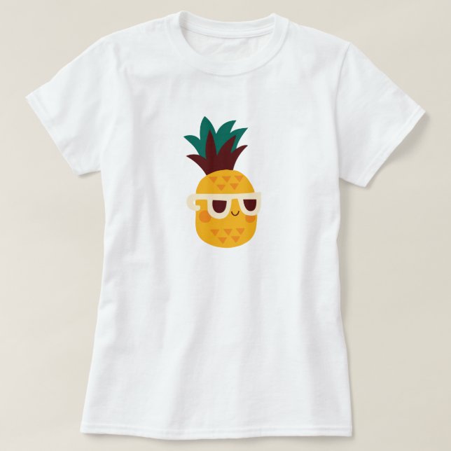 Cooles Ananas-Hemd T-Shirt (Design vorne)