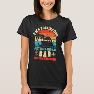 Cooles Angel-Ponton-Cabin-Kreuzer-Boot Dad T-Shirt