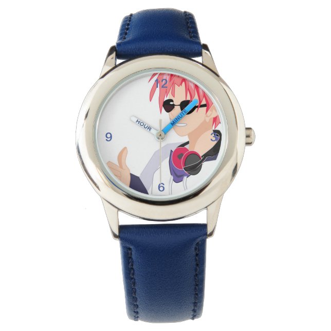 Cooles Anime für Jungen Armbanduhr (Vorderseite)