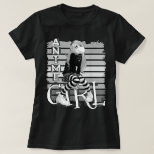 Cooles Anime-Mädchen-Ästhetik-Design T-Shirt